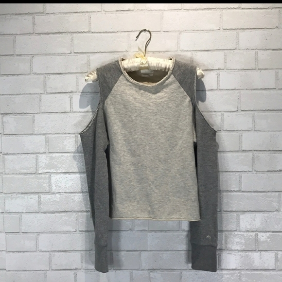 Rag & Bone sassy raw hem cold shoulder top - Picture 5 of 5